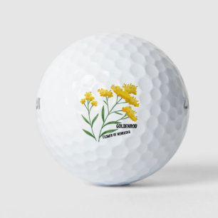 Goldenrod, State Flower of Nebraska Golf Balls