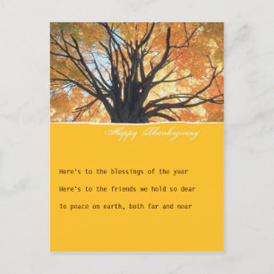 Goldenrod Thanksgiving Invitation Postcard