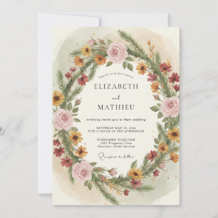 Goldenrod Warm Autumn Wedding Invitation