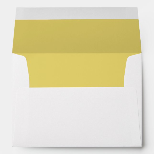 Goldenrod Wedding Elegant Modern Return Address Envelope (Back (Bottom))