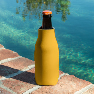 Goldenrod Yellow Autumn Fall Solid Colour Bottle Cooler