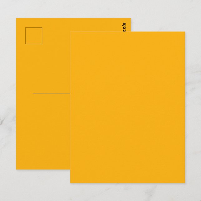Goldenrod Yellow Autumn Fall Solid Colour Postcard (Front/Back)