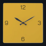 Goldenrod Yellow DAA520 Colour Add Your Name Optio Square Wall Clock<br><div class="desc">Add a name, initials or some text, or keep the colour alone. Colour coordinates with other items in the store based on the name and the HEX code (six-digit hex triplet) shown. Use this code to mix, match and customise any other item to go with this, or to add to...</div>