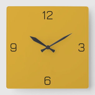 Goldenrod Yellow DAA520 Colour Add Your Name Optio Square Wall Clock