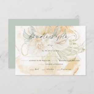 Goldenrod Yellow Floral Meal Choice RSVP