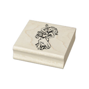 Goldens Belly Dancer Rubber Stamp