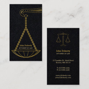 GoldenScales Of Justice   Professional Lawyer Business Card