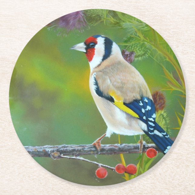 Goldern Finch Coaster (Front)