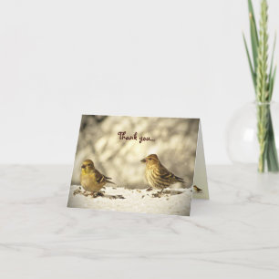 Goldfinch and Pine Siskin Thank You Card