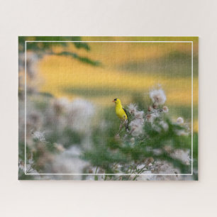 Goldfinch And Thistle Autumn Jigsaw Puzzle