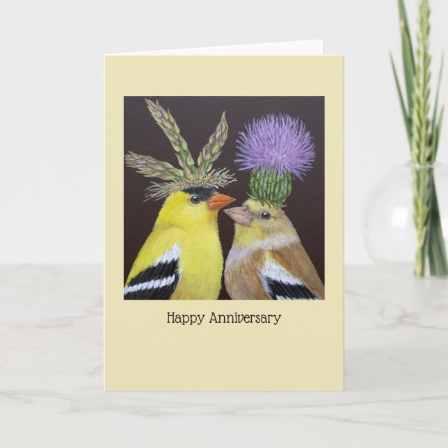 Goldfinch Anniversary card (Front)