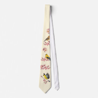 Goldfinch Cherry Blossom Tie