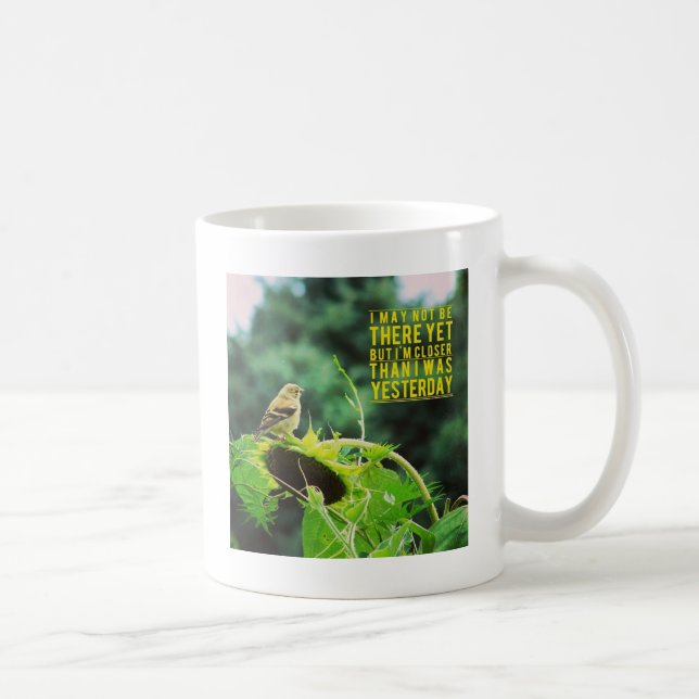 Goldfinch Closer Than I Was Yesterday Coffee Mug (Right)
