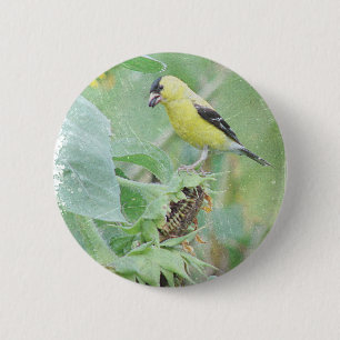 Goldfinch Grunge 6 Cm Round Badge