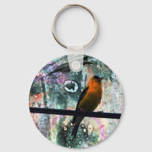 Goldfinch Grunge Key Ring