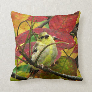 Goldfinch in Autumn Cushion