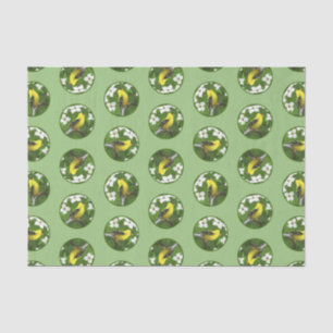 Goldfinch in Dogwood Blossoms Original Bird Art Tissue Paper