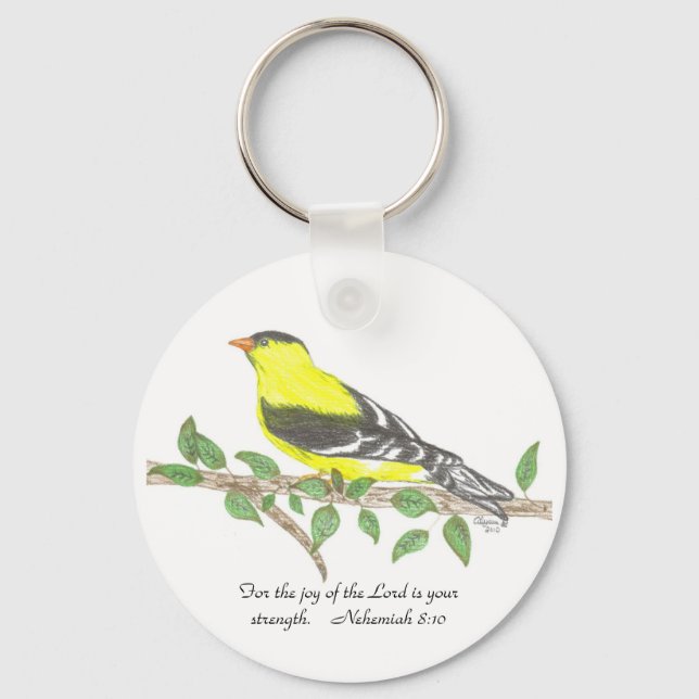 Goldfinch Keychain (Front)