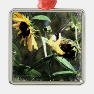 Goldfinch Metal Tree Decoration
