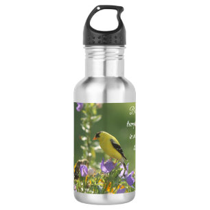 Goldfinch on a Harebell Flower      532 Ml Water Bottle