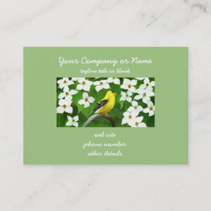 Goldfinch Painting - Cute Original Dog Art Business Card