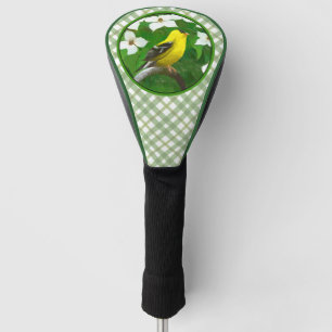Goldfinch Painting - Cute Original Dog Art Golf Head Cover