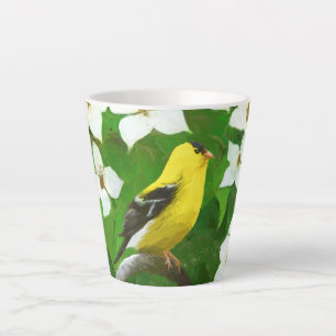 Goldfinch Painting - Cute Original Dog Art Latte Mug