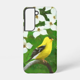 Goldfinch Painting - Cute Original Dog Art Samsung Galaxy Case