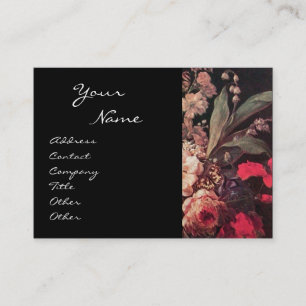GOLDFINCH,PINK ROSES AND BUTTERFLY BUSINESS CARD