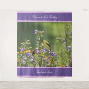 Goldfinch Spring Garden Wedding  Tapestry