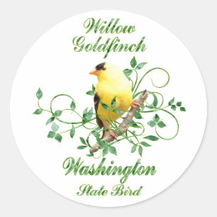 Goldfinch Washington State Bird Classic Round Sticker