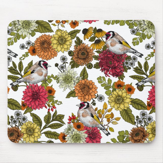 Goldfinches in the garden   mouse pad (Front)