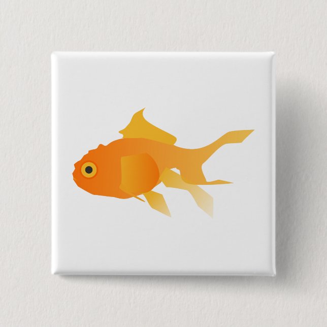 Goldfish 15 Cm Square Badge (Front)