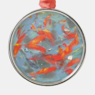 Goldfish 2010 2 metal tree decoration
