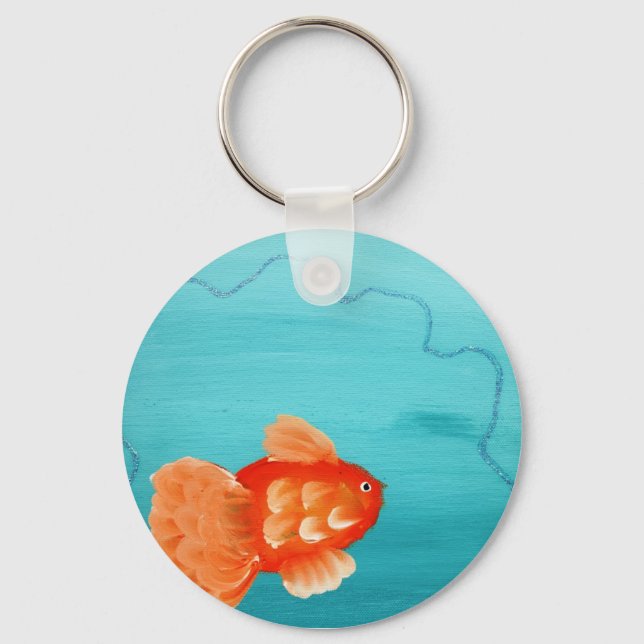GOLDFISH A SWIMMING KEY RING (Front)
