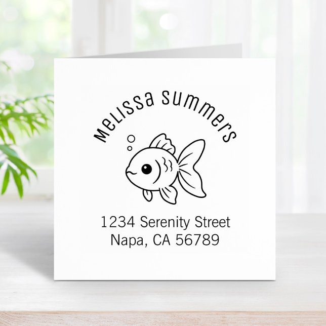 Goldfish Arch Address Rubber Stamp (Creator Uploaded)
