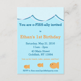 Goldfish Birthday Party Invitation