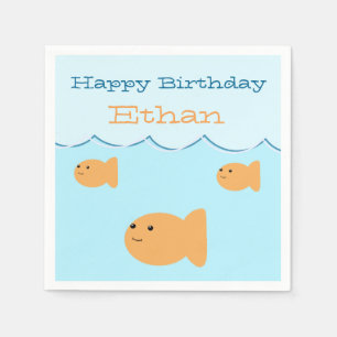 Goldfish Birthday Party Personalised Napkins