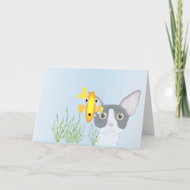 Goldfish Bowl Greeting Card (Front)