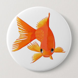 Goldfish Coming at You 10 Cm Round Badge