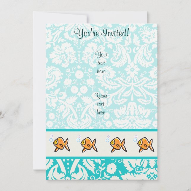 Goldfish; Cute Invitation (Front)