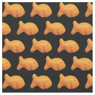 Goldfish Fabric, Black Background Fabric