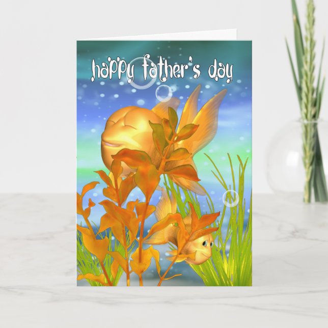 Goldfish Father's Day Card - Goldfish Card For Fat (Front)
