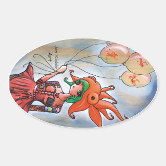 Goldfish Girl Sticker