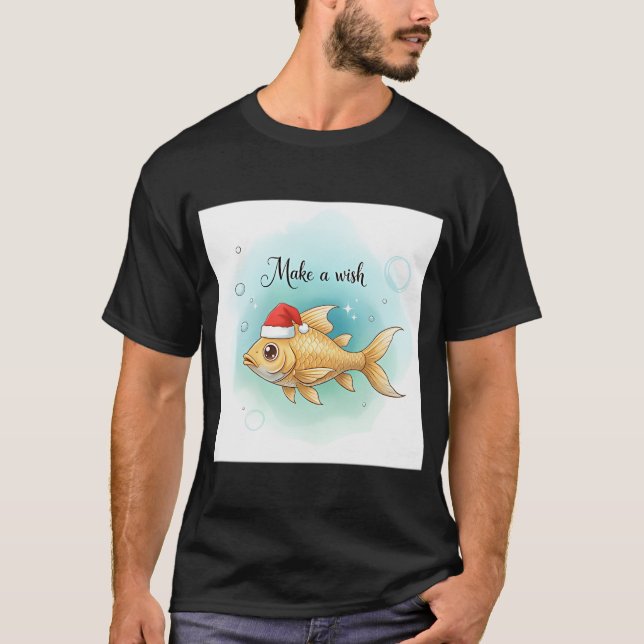 Goldfish in Santa hat T-Shirt (Front)