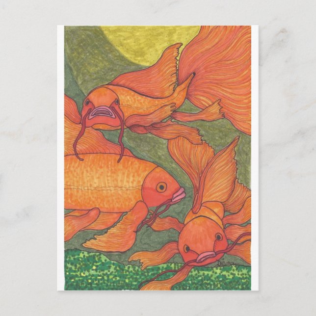 Goldfish - Koi Postcard (Front)