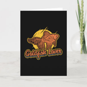 Goldfish Lover Aquarium Vintage Retro Animal Fish Card