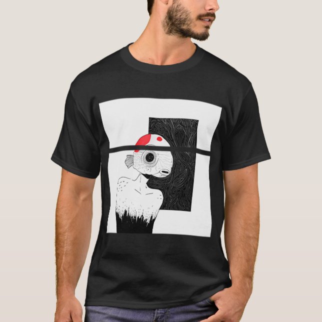 goldfish man - horror aesthetic T-Shirt (Front)