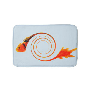 Goldfish Modern Abstract Art Bath Mat
