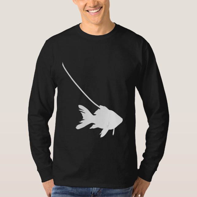 Goldfish on a Leash Fish Pet Aquarium Animal Zoo C T-Shirt (Front)